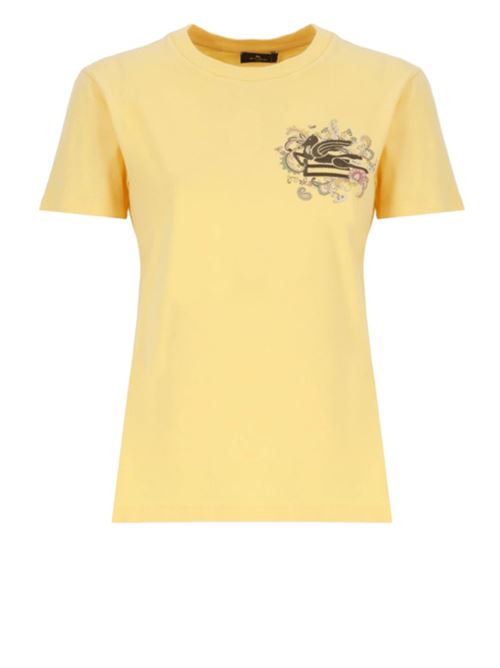 t-shirt donna arancione cotone ETRO | WRMA0006AK788Y0488